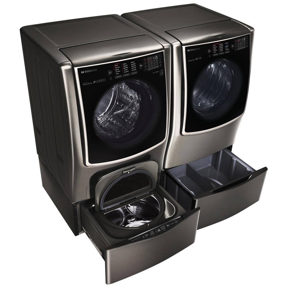 LG SIGNATURE WD205CK SideKick 1.0 Cu. Ft. Pedestal Washer - Black ...